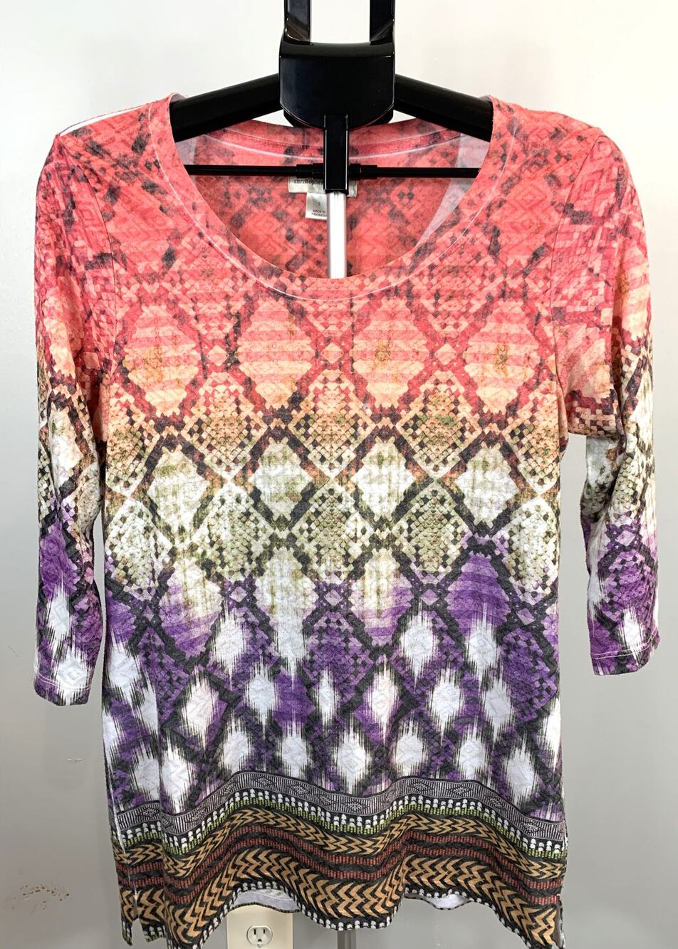 Christopher & Banks Women's Blouse Small 3/4 Sleeve